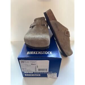 Women’s Birkenstock Boston Soft Footbed Clogs, Size 39, Taupe